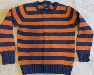 Polo Ralph Lauren Boys Sz 6 Orange/Blue Sweater - Picture 1 of 5