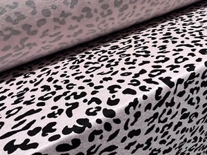 Viscose Spandex Stretch Single Jersey Fabric, Per Metre - Cheetah Print - Blush - Picture 1 of 3