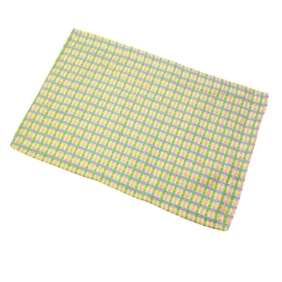 Brushstroke Spring Easter Pastels Blue Green Pink Yellow Cotton Single Placemat - Image 1 of 3