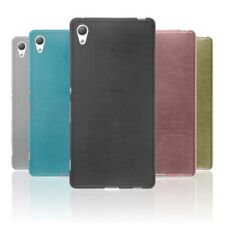 Protective Case for sony Xperia Brushed Cover Case Silicone Case + 2 Protector