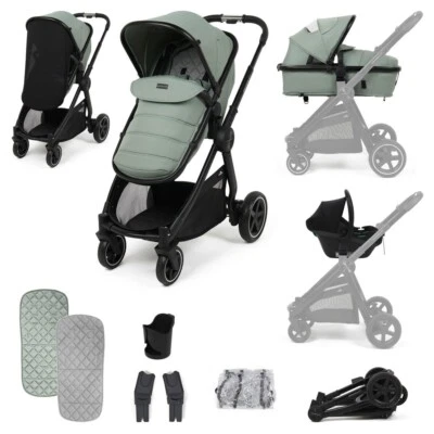 Baby Travel System 2 in 1 With Car Seat Pram Set Panorama XTi GREEN BUNDLE NEW - Image 1 of 4