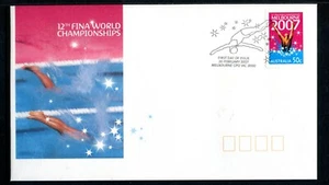 2007 FINA World Swimming Championships (P&S Stamp) FDC - Melbourne 3000 PMK - Picture 1 of 2