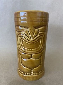 Hawaii Tiki Mug 2000 KC Brown Ceramic Vacation Bar Ware Entertainment Drinks VTG - Picture 1 of 10