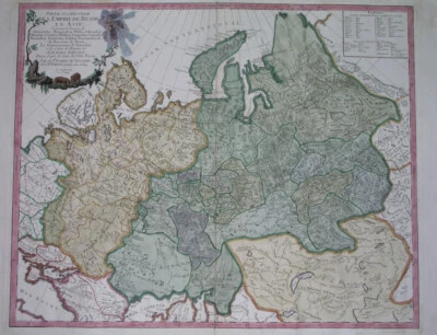MAPA ORIGINAL RARO 1770 RUSIA UCRANIA POLONIA ESTONIA LETONIA SIBERIA CRIMEA Foto 1 de 4