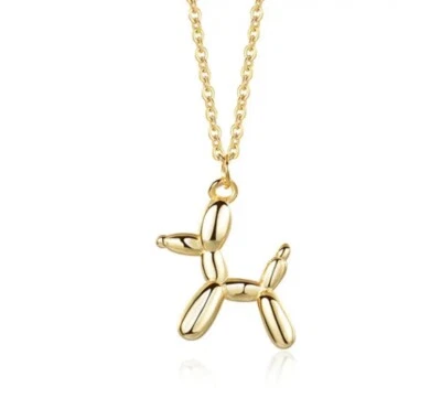 Halskette Pudel Luftballon Tier Hund Damenkette Frauenkette Modeschmuck Geschenk - Bild 1 von 3