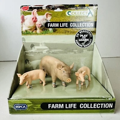 Collect A RSPCA Farm Life Collection Pigs Realistic Plastic Model Toy 3+ - Image 1 of 2