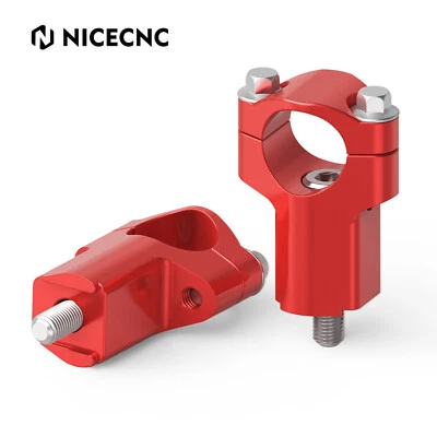 CNC Bar Mount Clamp Riser Adapter For Gas Gas EX EC MC 125 250 300 2021-2023 Red - Image 1 of 4