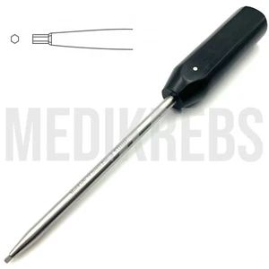 Hexagonal Screw Driver 3.5mm - 24.5 cm Black Teflon Handle OR Grade Instrument - Picture 1 of 1