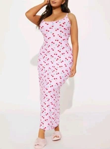 Women's Pink Long Maxi Pajama Chemise Night Gown Dress Size 2X - Picture 1 of 7