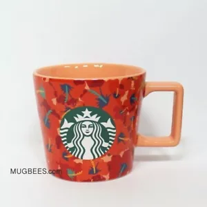 Starbucks Summer 2020 Orange Hibiscus Flower Ceramic Tea Coffee Cup Mug 14 oz - Picture 1 of 7