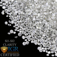 CERTIFIED Round Fancy White-F/G SI 100% Loose Natural Diamond Wholesale Lot