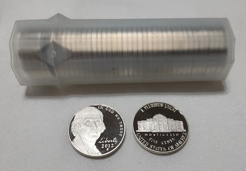 2012 S JEFFERSON NICKEL PROOF ROLL (40 PCS) Cover