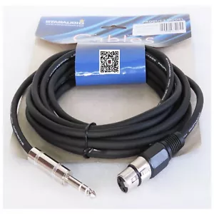 Cavo XLR femmina 3 pin a 15 piedi maschio XLR cavo quarto di pollice cavo chitarra stereo - Foto 1 di 15