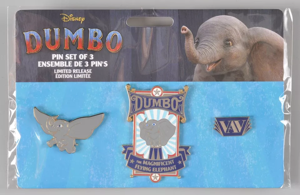 Disney Dumbo 3 Pin Trading Set Movie Live Action Film Limited Release 2019