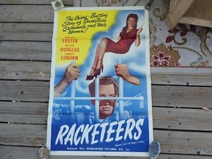 Vintage Original "Racketeers Movie Poster Film Collect Decor Advertise Paper Eph - Picture 1 of 6