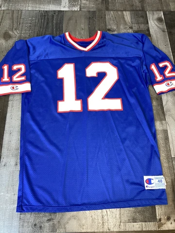 Authentic Vintage Champion NFL Buffalo Bills Jim Kelly Football Jersey Sz 48 Cover