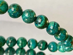 7.5""Phoenix Stone/AAAAA"~Azurite Chrysocolla Malachite Turquoise Bracelet G1405 - Picture 1 of 10