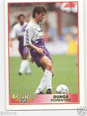 RARE '92 SCORE CAPTAIN CARD OF BRAZILIAN 'DUNGA' WITH FIORENTINA - ITALY IN NM/M - Imagem 1 de 2