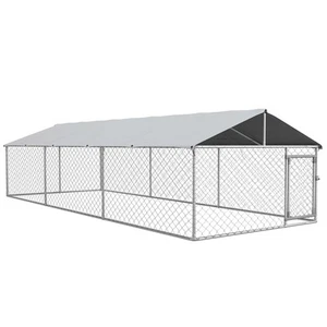 19.7' x 7.5' x 4.9' Dog Kennel Outdoor w/ Waterproof Roof - Picture 1 of 11