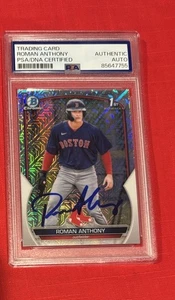 Roman Anthony 2023 1st Bowman Chrome MOJO Card signed handsigniert PSA - Bild 1 von 3