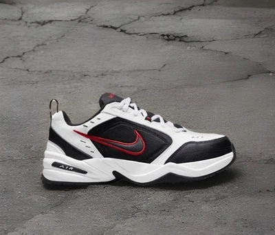 Men’s Nike Air MONARCH IV - White/Black/Red -EXTRA WIDE (4E) - Image 1 of 4