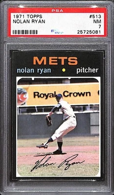 1971 Topps #513 Nolan Ryan New York Mets Psa Nm 7 - Image 1 of 2