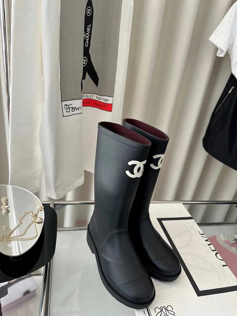 CHANEL Low 3/4 to 1 1/2 Inch Rain Boots for Women for sale | eBay