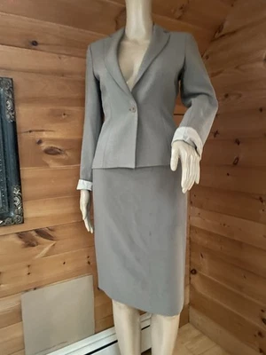 Traje Falda Emporio Armani Beige Gris Talla IT 36-XS Foto 1 de 4