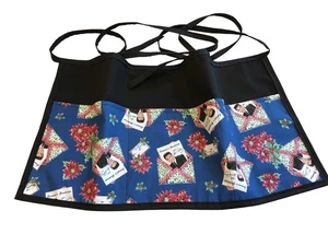 Christmas, Elvis, Holiday server waitress waist apron 3 pocket restaurant Janet - Picture 1 of 2