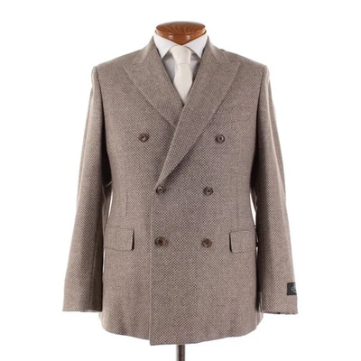 Abrigo deportivo Belvest nuevo con etiquetas lana/cachemira doble botonadura talla 50R (40R EE. UU.) en marrón Foto 1 de 4