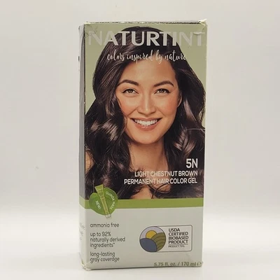 Gel de color permanente para cabello Naturtint 5N MARRÓN CASTAÑO CLARO 5,75 OZ / 170 ml Foto 1 de 4