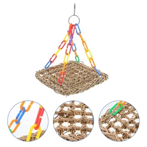 Climbing Net Toys Parakeets Cage Accessories Bird Parrot Swing Chewing - Picture 1 of 12