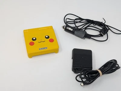 Nintendo Game Boy Advance SP Pikachu Edition AGS-101 W/ OEM Charger - Image 1 of 4