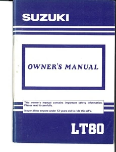 Suzuki 1991 Model LT80 - Owner's Manual - Part No. 99011-40B56-03A - Picture 1 of 6