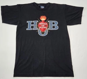 Vintage House Of Blues Orlando Men’s T Shirt Size Medium Black Double Sided USA  - Picture 1 of 7