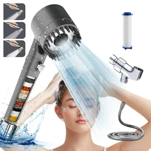 High Pressure Shower Head With Handheld Filter 4 Spray Modes With Filter - Picture 1 of 14