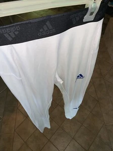 Adidas Techfit Long Tights - Mens M White Active Aeroready - Drake University - Picture 1 of 4