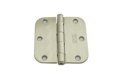 Emtek 91033 US15 3.5 x 3.5 5/8 Radius Steel Hinges Satin Nickel One Pair