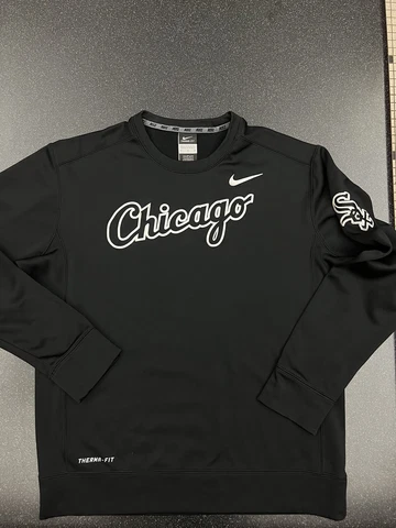 Nike MLB Chicago White Sox Therma Fit Pullover Crewneck Sweater Men Medium M Cover