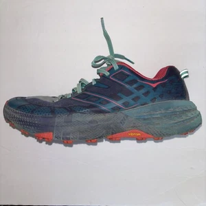 Hoka One One Speedgoat 2 Trail Running Sneakers Women's Size 9.5 Blue FE1217G - Picture 1 of 8