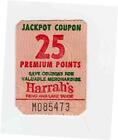 HARRAH's Jackpot Coupon 25 Premium Points 1960's Reno Lake Tahoe Nevada
