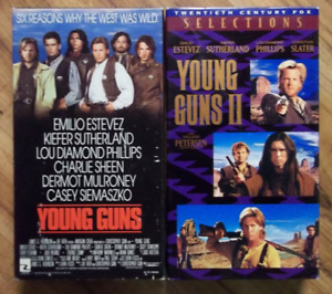 Young Guns 1 & 2 VHS Emilio Estevez, Kiefer Sutherland, Charlie Sheen
