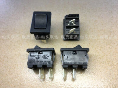 QTY:1PCS Arcolectric Rocker Momentary Switch 2 positions 8601VB 10A Foto 1 de 2