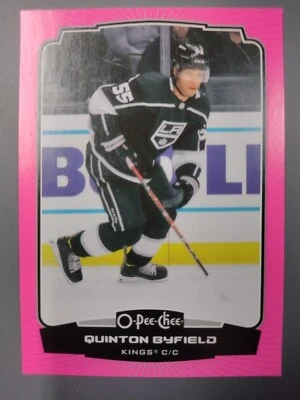 2022-23 O-Pee-Chee Neon Pink Border Quinton Byfield #/75 Los Angeles Kings #68 - Image 1 of 2