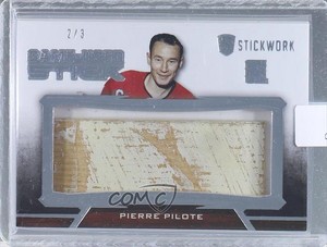 2015 Leaf ITG Stickwork Game-Used Stick Silver /3 Pierre Pilote #GUS-59 HOF