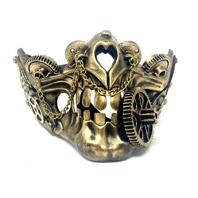 Máscara facial estilo steampunk media parte inferior disfraz de Halloween disfraces  Foto 1 de 4