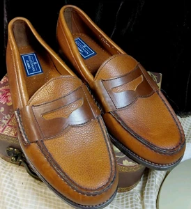 Bostonian brown leather penny loafers, Men's 8 D/B - Picture 1 of 13