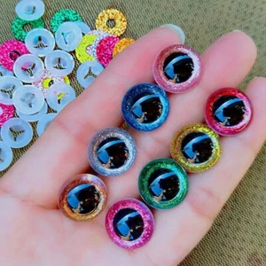 20 PCS 3D Plastic Glitter Safety Eyes For Crochet (0022) - Picture 1 of 8