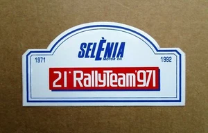 ADESIVO/STICKER/AUFKLEBER "21° RALLY TEAM '971" - SELENIA MOTOR OIL - 1971/1992  - Picture 1 of 1
