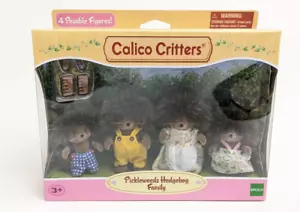 Calico Critters Pickleweeds Hedgehog Family 4 Posable Figures Pack EPOCH ~ NEW - Picture 1 of 3